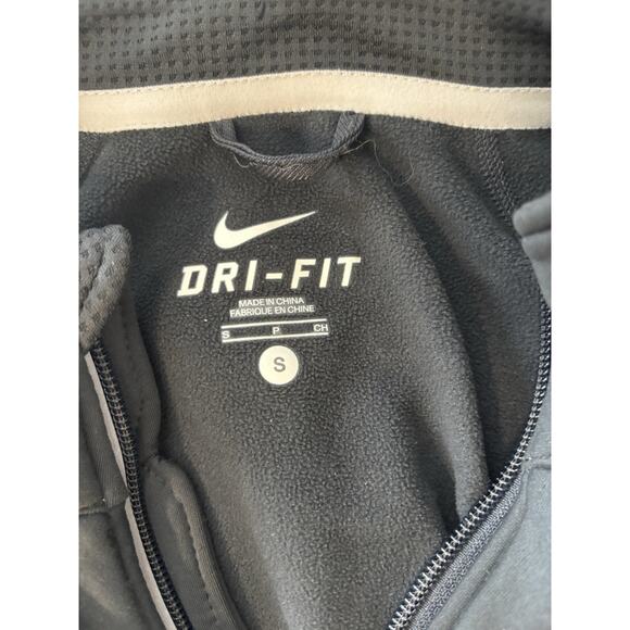 Nike Dri-FIT Full Zip Jacket Men S Gray Fleece Lined Training Track Athletic - Picture 3 of 5